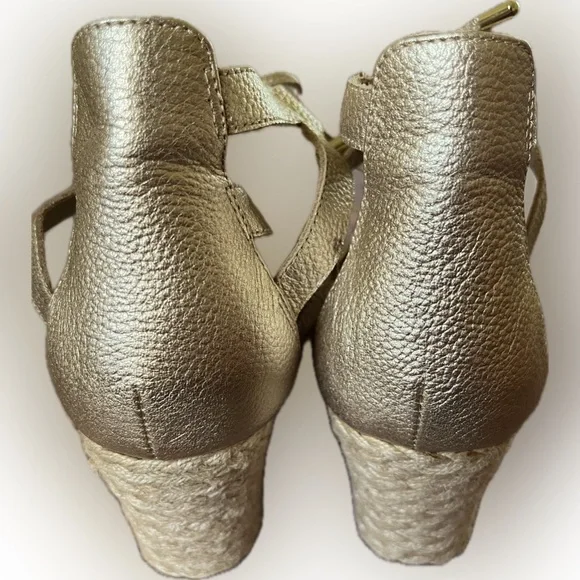 Vionic Gold Wedge Shoes - Picture 3 of 9